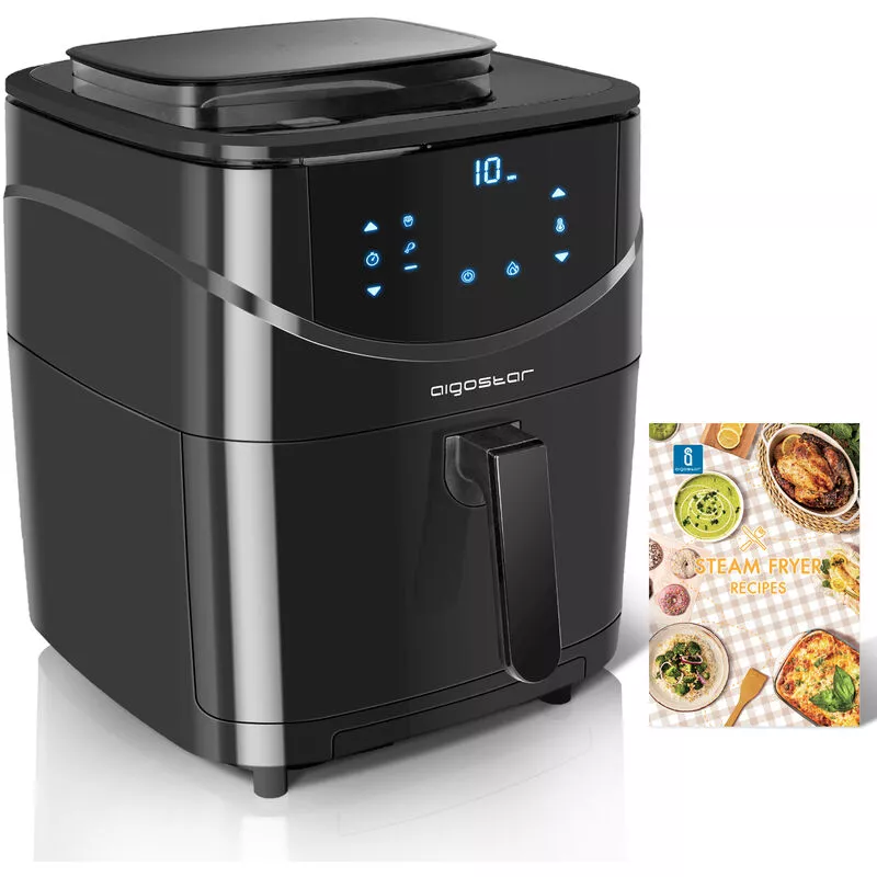Aigostar - Cube Melodía - 2 en 1 Freidora de Aire & Vaporera