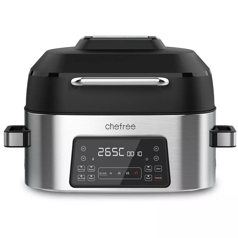 Chefree - AFG01 - Freidora sin aceite 6L & 1650w - Combinación de parrilla eléctrica de interior y freidora de aire con 8 funciones barato