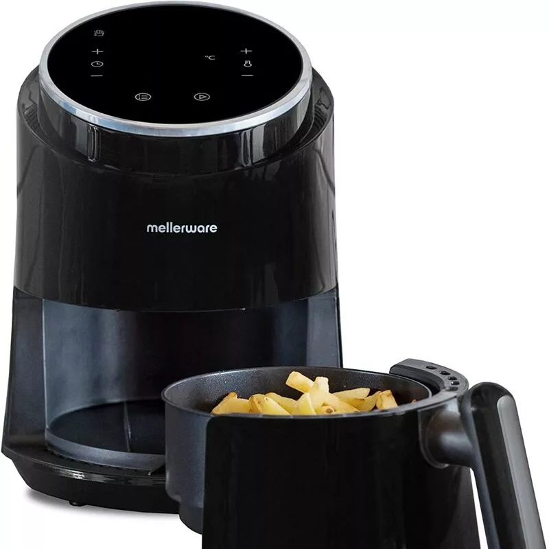 Freidora sin Aceite Crunchy! 1230W | 7 Programas Predefinidos | Temporizador Programable | Air Fryer 80-200 Grados | Diseño Compacto| 1