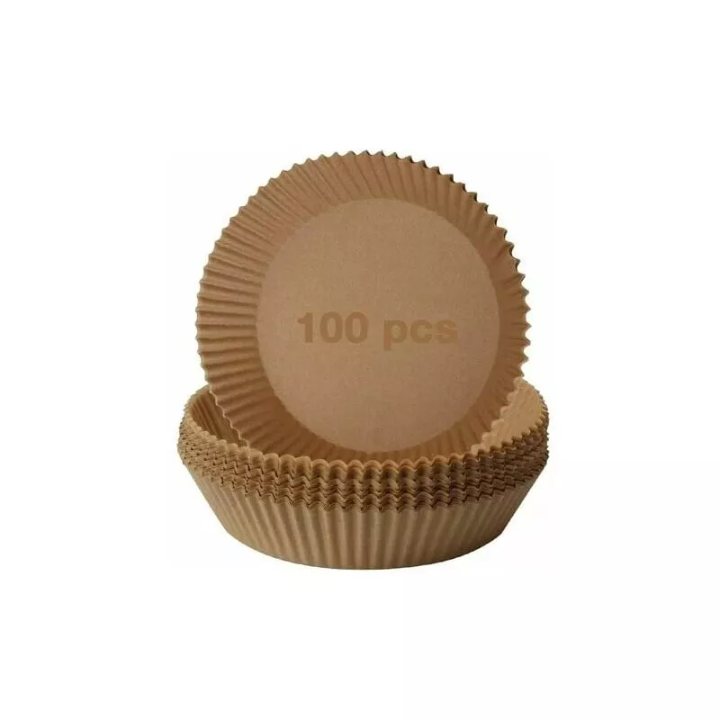 Modou - 100 Uds. Revestimientos redondos para freidora de aire revestimientos para freidora de aire papel pergamino antiadherente 6