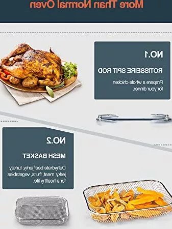 Aigostar - Owen - Freidora de Aire Multifunción, 1500W, 12 Litros Capacidad, 9 Modos Preconfigurados, Horno de Aire con Pantalla led Táctil, Incluye